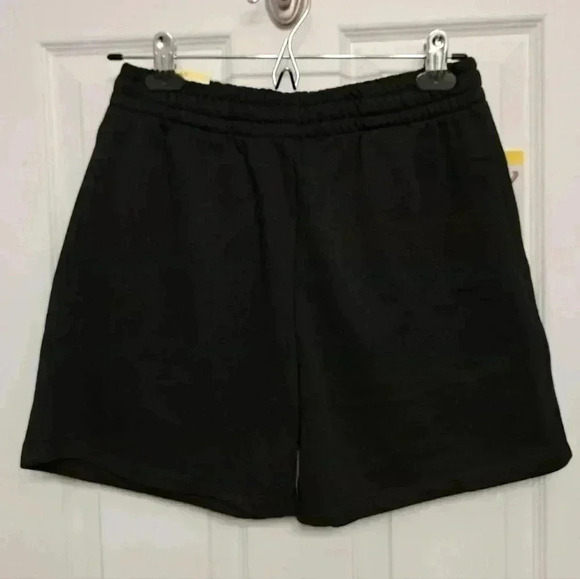NWT Lazy Pants High Rise Shorts Small Sweat Shorts Black Jogger Shorts 5" inseam - Picture 1 of 11